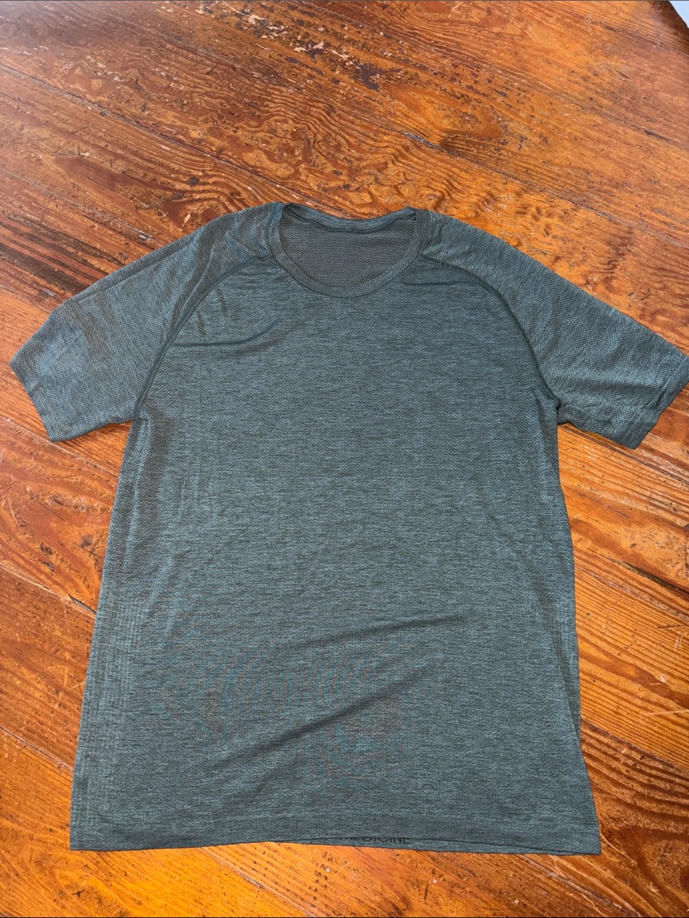 lululemon athletica Men's Crew Tee - Heather Forest Green